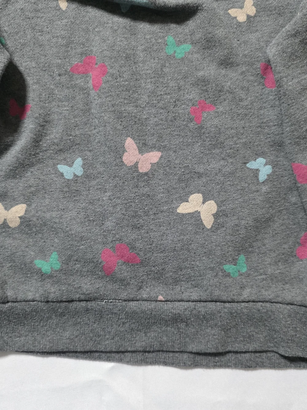 Carter's Gray Butterfly Sweatshirt with Multicolor Butterflies